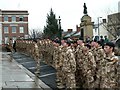 The Light Dragoons stand to attention