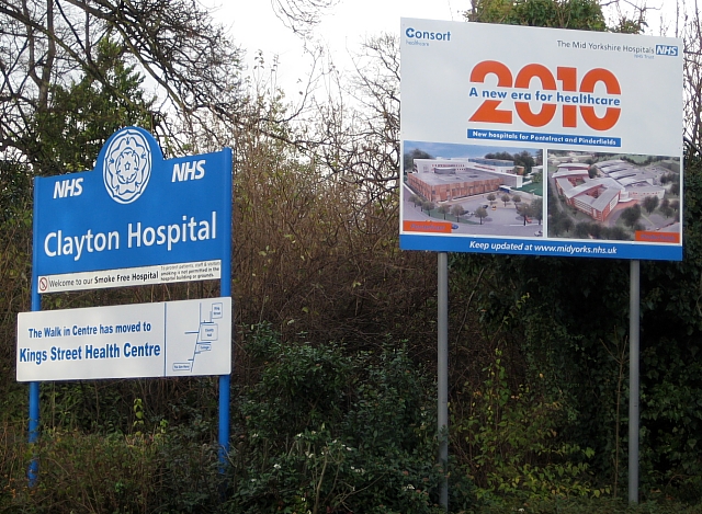 Clayton Hospital entrance sign © Mike Kirby :: Geograph Britain and Ireland