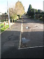 Looking northwards from the dead end in Hawthorn Road