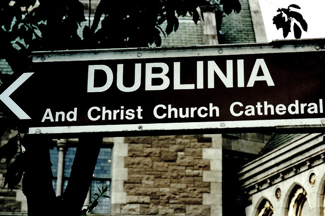 Dublin - Dublinia & Christ Church Cathedral sign