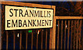 J3472 : Street sign, Stranmillis, Belfast by Albert Bridge