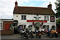 Motorbikes outside The Cricketers