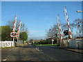 Level crossing by Feniton Station