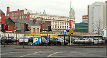 J3373 : Car park, Belfast by Albert Bridge