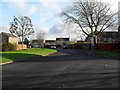 Looking towards a postbox in Lydiard Close