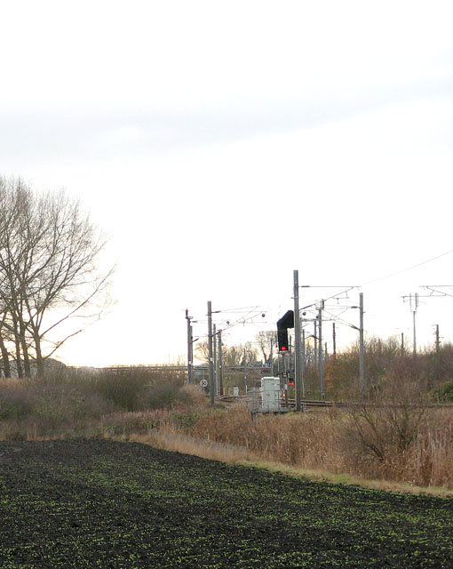 London to Kings Lynn mainline approaching Ely North Junction