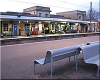 TL5479 : View to platform 1 from platform 2, Ely railway station by Evelyn Simak