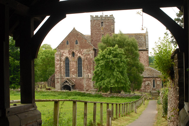 Dore Abbey through  the lych gate  May 20th 2008.