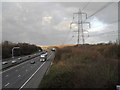 Looking northwards from the M3 footbridge between Fryern Hill and Boyatt Wood