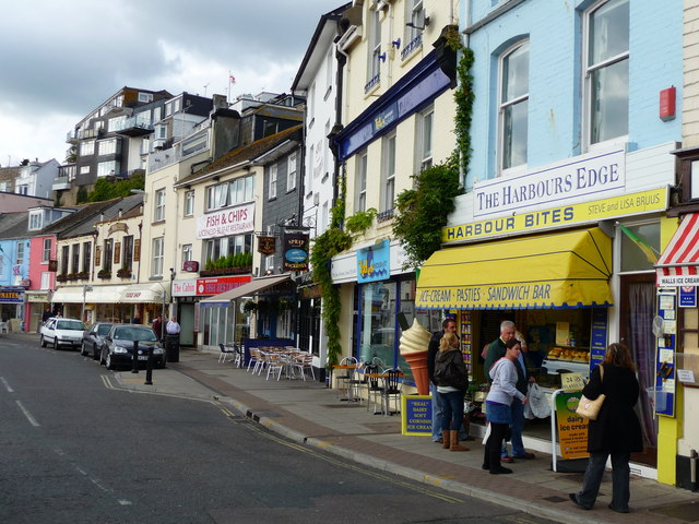 Brixham - Harbourside Shops © Chris Talbot cc-by-sa/2.0 :: Geograph