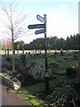 Signpost in Eastleigh Cemetery