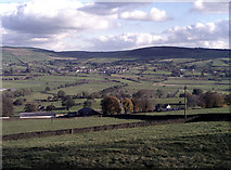 SD9044 : View over Kelbrook from High Lane by Dr Neil Clifton