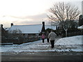 Treacherous conditions underfoot on the path between Collington Crescent and Hempsted Road