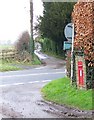 Postbox and junction, Lower Bordean