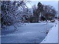 Village Pond at 27 degrees Fahrenheit