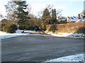 An icy scene at the junction of Sunnydown and Mare Hill