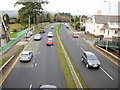 Malpas Road north from Woodlands footbridge