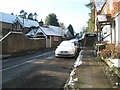 Snow covered car in Church Lane