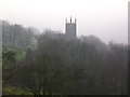 Saddleworth Church on a misty December morning