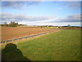 Bridleway to Atchley from atop a pile of bales