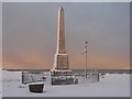 War Memorial in sub-zero weather