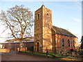 Eyton upon the Weald Moors: parish church and neighbouring barn