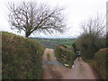 Turn off for Northern Close, near Cadeleigh