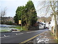 Road narrowing as it descends down St Catherine