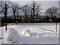 Snow-bound carpark, The Grange, Omagh