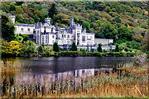 L7458 : Connemara - Kylemore Lough and Abbey by Joseph Mischyshyn