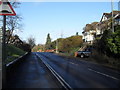 Looking along Shalford Road towards Pilgrims Way