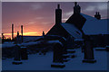 Winter sunset over Rattray graveyard