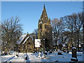 Pudsey cemetery, Pudsey on Christmas Day 2009