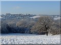 Snowy view across the Rhymney Valley