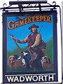 Sign for the Gamekeeper, Woodlands