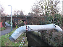 TQ3671 : Gas pipe at Lower Sydenham by Stephen Craven