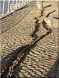 J3576 : Chains outside the Pump House at the Thompson Graving Dock,Belfast. by HENRY CLARK