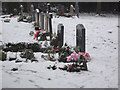 Colours amongst the snow in Hardwick churchyard