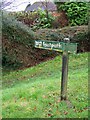 Footpath sign, Axford