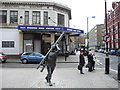 Window Cleaner Sculpture outside Edgware Road Underground Station