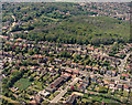 Aerial view of Kenneth Road and Coombe Wood, Benfleet