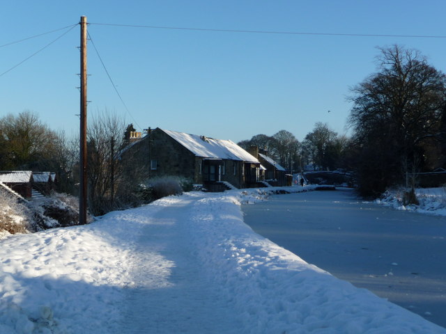 Union Canal, Linlithgow with rare snow covering