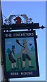 Sign at "The Cricketers" PH at Westbourne