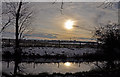 Winter sun across the River Slea - Sleaford