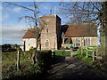 Gate outside St Mary, East Lavant