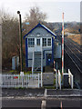 Thrumpton signal box from the pedestrian bridge