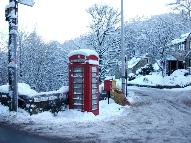 Phone Box on Ladcastle Road Dobcross