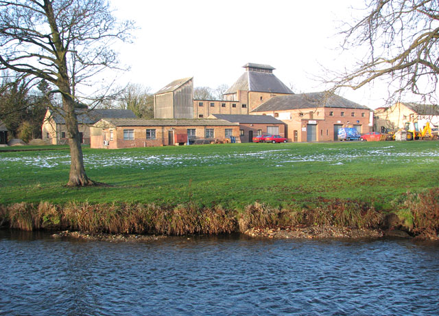 The maltings viewed across the River Nar