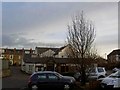 The car park and rear entrance to the Angel public house