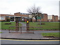 An entrance to St Julians Junior School, Newport 